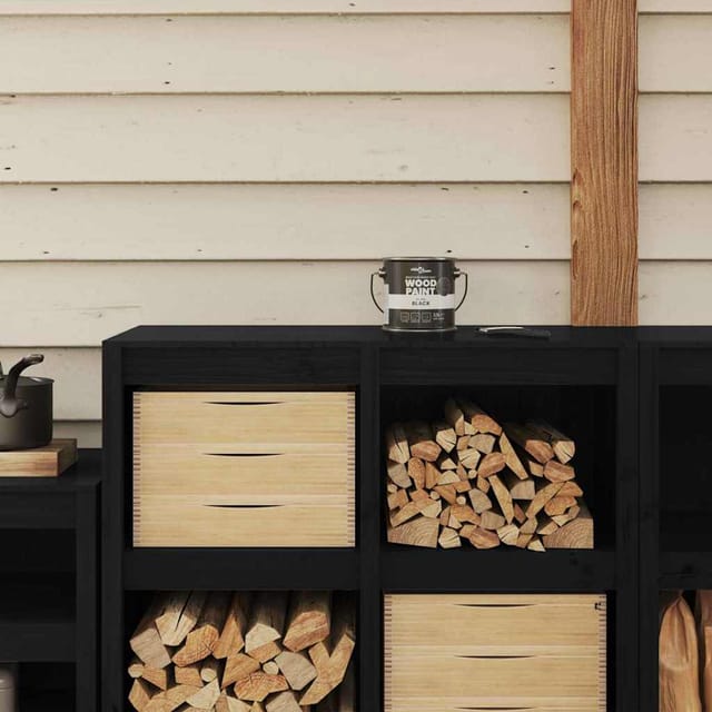 Holzfarbe Schwarz 2,5 L Wanddruck Vidaxl