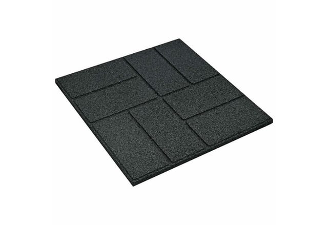 Vidaxl Stepping Stone 6 Pcs Black 40.5 X 40.5 X 2 Cm Rubber