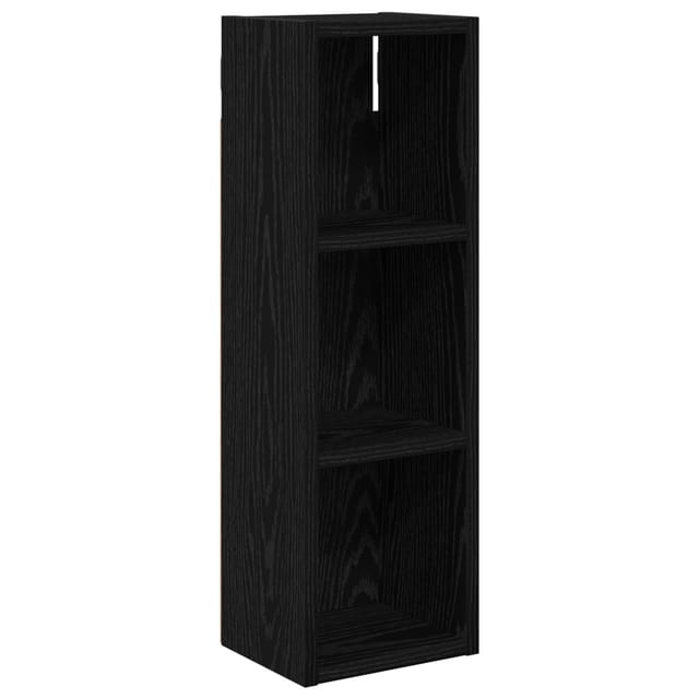 Vidaxl Bathroom Wall Cabinet Black Oak 20 X 16 X 62.5 Cm
