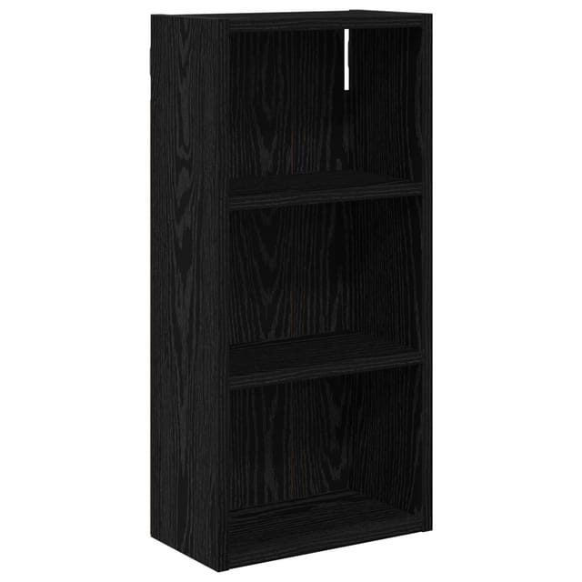 Vidaxl Bathroom Wall Cabinet Black Oak 30 X 16 X 62.5 Cm