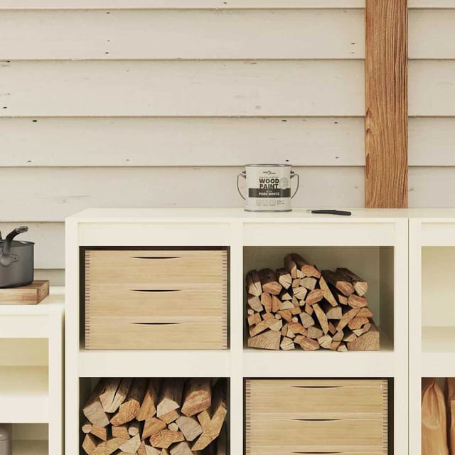 Holzfarbe Weiß 2,5 L Wanddruck Vidaxl