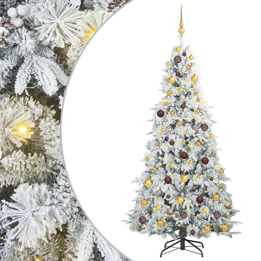 Künstlicher Klappbarer Weihnachtsbaum Weiß 210 Cm Pe Und Pvc Vidaxl
