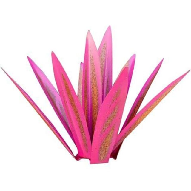 Rustikale Rosa Agavenskulptur, 35 Cm – Art-déco-metallstatue – Dekoration Für Drinnen Und Draußen – Wetterfest