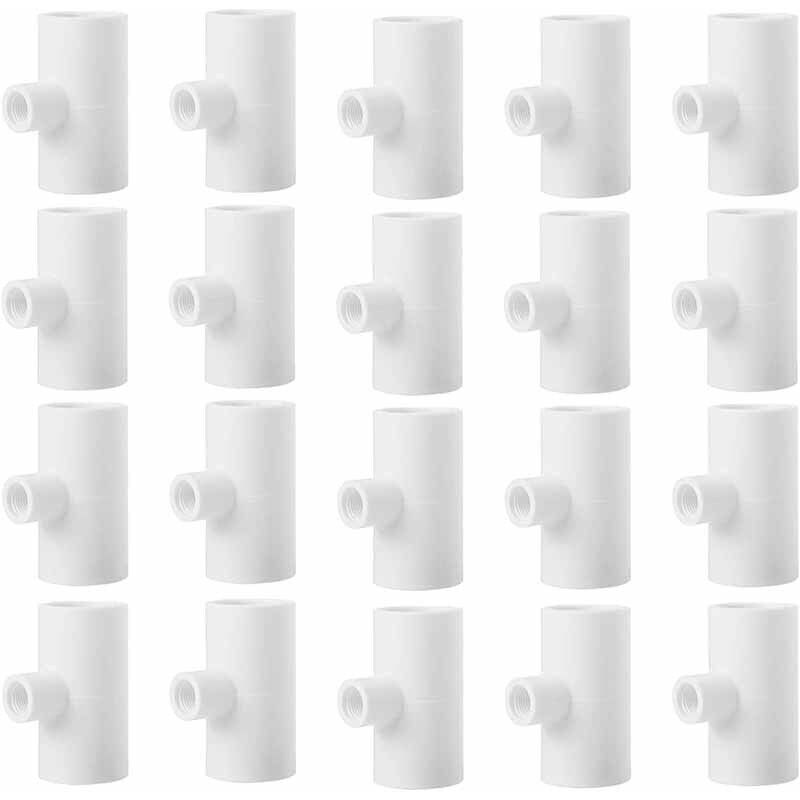 20 Pvc-t-stücke (1/2 Zoll) Für Geflügeltränksysteme – T-verbinder Für Kunststoffrohre – Einfache Montage
