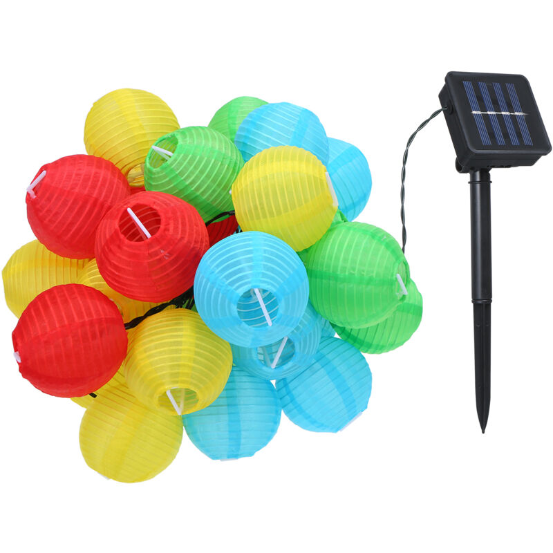 Solarbetriebene Lichterkette Für Den Außenbereich, 6,5 M/30 Led-laternen, 2 Modi, Wasserdichte Solarbeleuchtung Für Garten, Balkon, Hof, Hochzeit, Partydekoration (bunt)