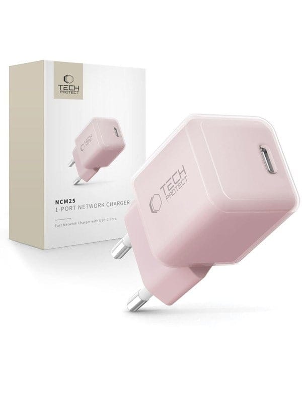 Tech-protect Ncm25 Usb-c Pd 25w Wandladegerät – Rosa