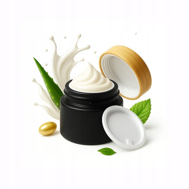 Schwarzer, Matter Glasbehälter, 10 G, Für Creme-, Balsam- Und Kosmetikproben