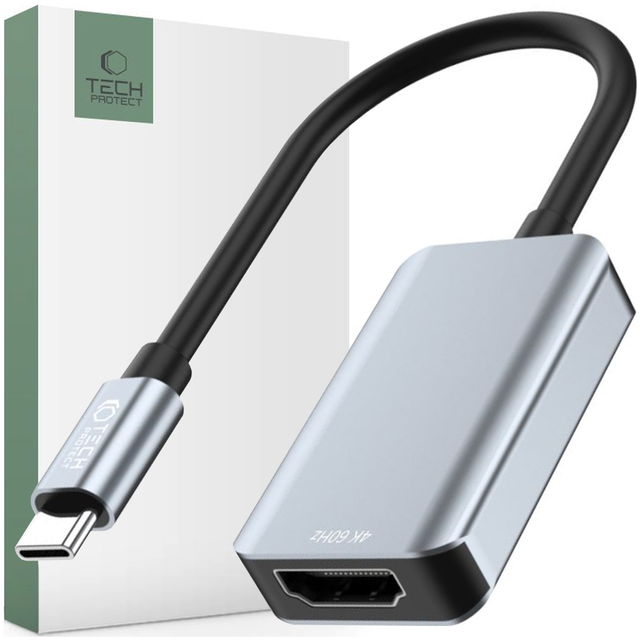 Tech-protect Ultraboost Adapter Usb-c Auf Hdmi 4k 60hz Schwarz