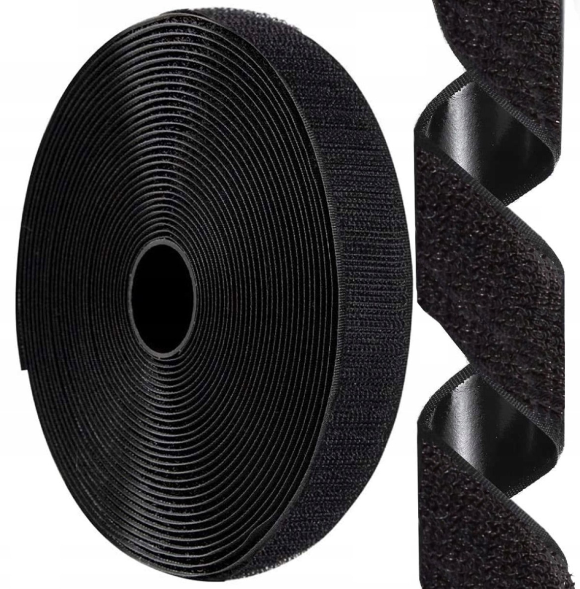 Tg56031-2 Selbstklebendes Klettband, Klettverschluss Für Moskitonetze, Schwarz, Selbstklebend, 560 Cm, 5,6 M