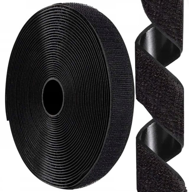 Tg56031-2 Selbstklebendes Klettband, Klettverschluss Für Moskitonetze, Schwarz, Selbstklebend, 560 Cm, 5,6 M
