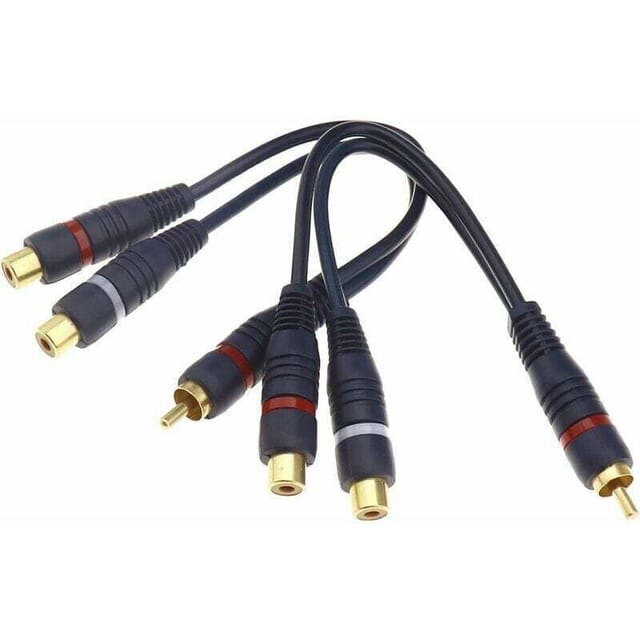 X 20 Cm Splitterkabel, 1 Rca-stecker Auf 2 Rca-buchsen, Dualer Rca-av-audioausgang