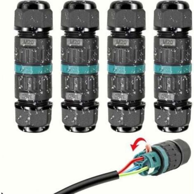 [niemals Verwendet] Stück Ip68 Wasserdichte Elektrische Steckverbinder – 3-adrige Kabelverbinder, Wasserdichte Außenanschlussdose, Wasserdichte Klemmenblock-anschlussdose Für Kabel Mit Einem Durchmess