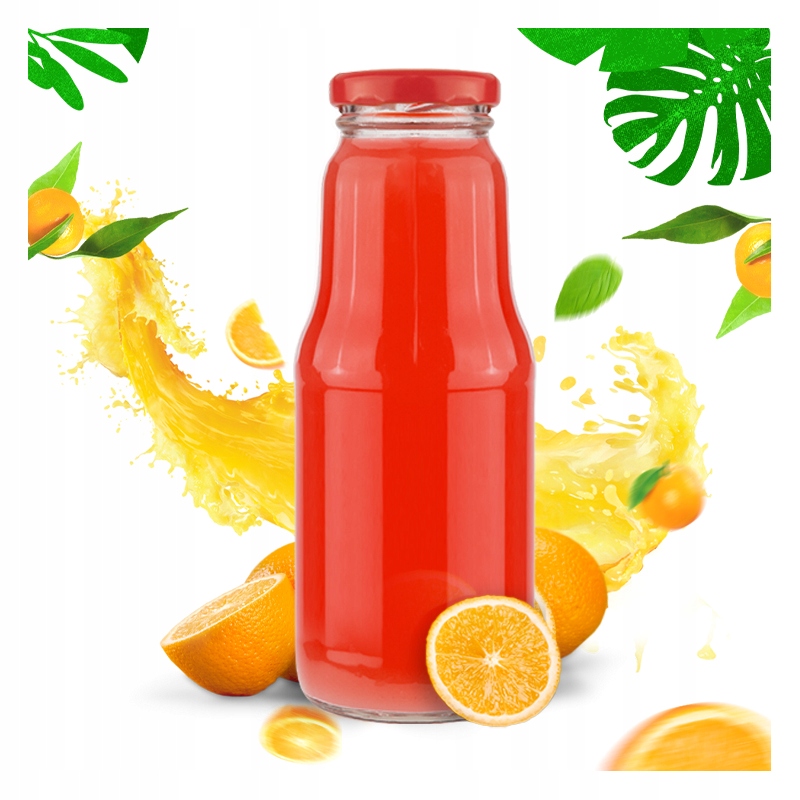 Fruchtflasche Für Saft, Fruchtsaftsirup 300 Ml + Deckel Fi43 Konserven, Säfte, Wasser