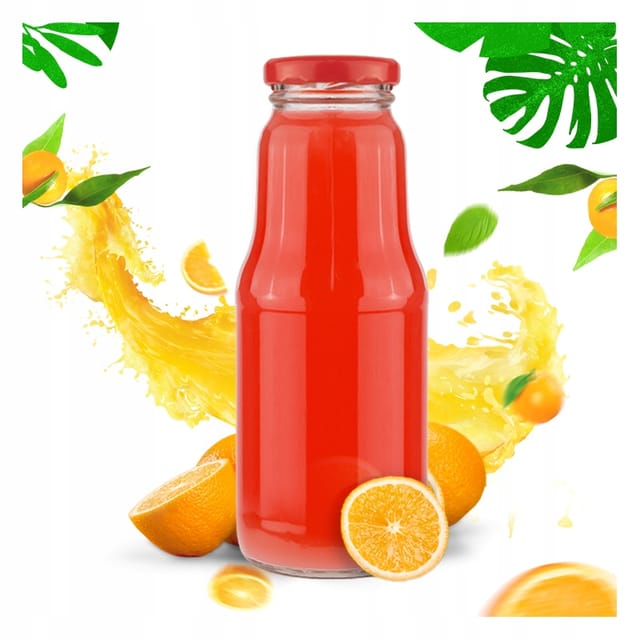 Fruchtflasche Für Saft, Fruchtsaftsirup 300 Ml + Deckel Fi43 Konserven, Säfte, Wasser