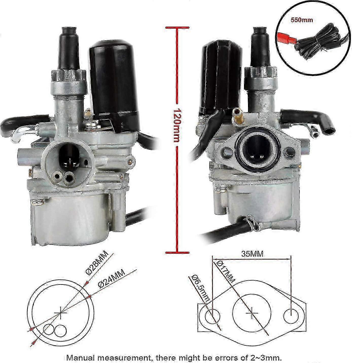 Vergaser Für 50-cm³-zweitaktmotorradmotor, Vergaser-edition 0619