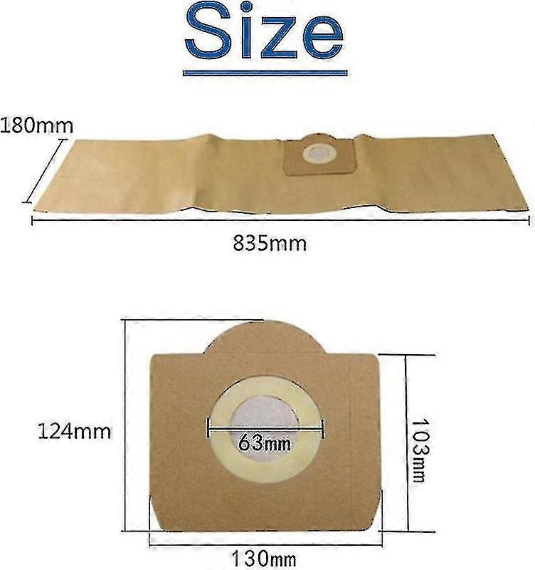 Kärcher Wd3 Staubsaugerbeutel, 5er-set Gerade Staubsaugerbeutel Für Kärcher Wd3, Wd3 Premium, Wd3200, Wd3500p, A2204, A2534, Se4001