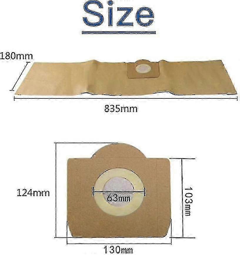 Kärcher Wd3 Staubsaugerbeutel, 5er-set Gerade Staubsaugerbeutel Für Kärcher Wd3, Wd 3 Premium, Edition 0619