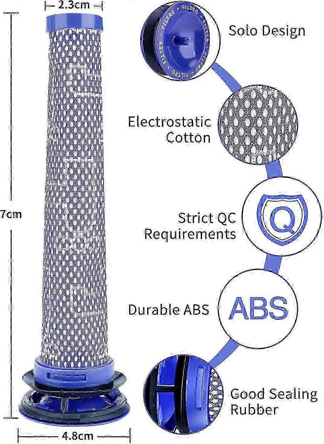 Filter, Kompatibel Mit Dyson V6 Filtern, Ersatz Für Dyson V7 V8 V6 Edition 0618