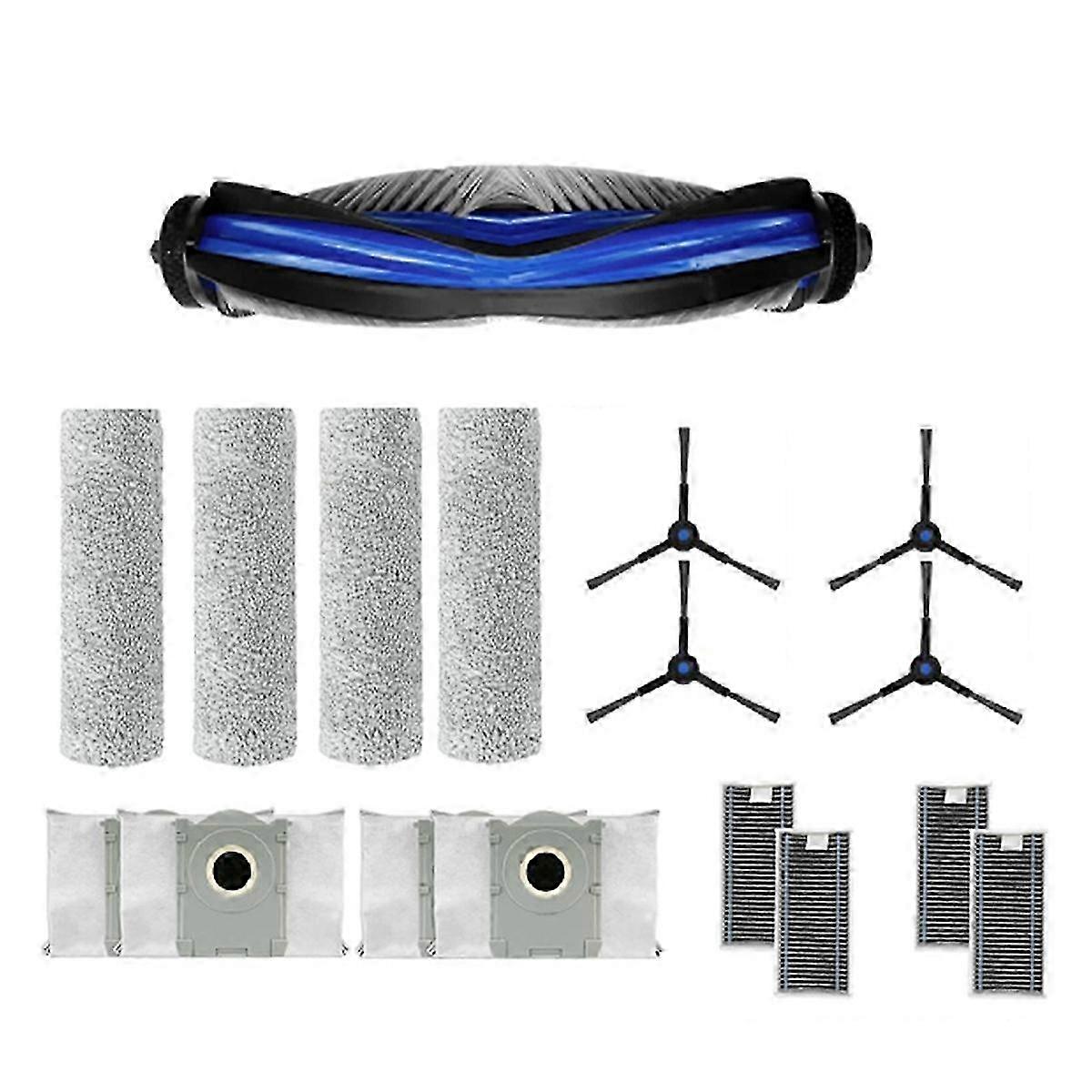 17-teiliges Set Walzenseitenbürsten Szrh Av Für Ecovacs X8 Pro Omni Saugroboter