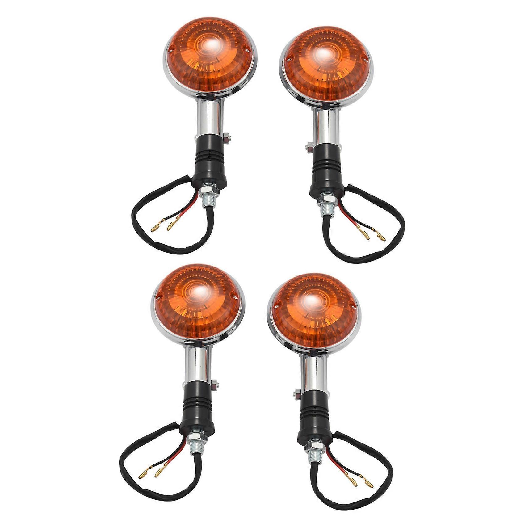Runde, Bernsteinfarbene Blinker Für Yamaha Road Star Virago V Star Motorräder 85-99 (4er-set)
