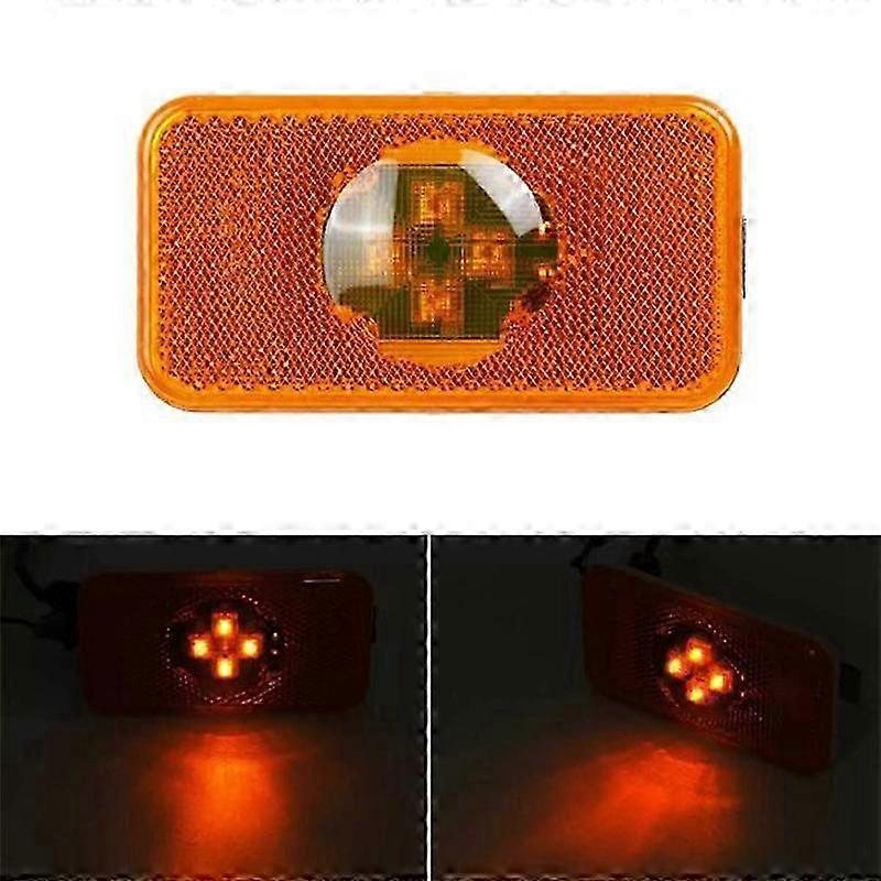 Stück 24v Pkw-lkw-led-seitenmarkierungsleuchte, Bernsteinfarbene Blinkerlampe, 4 Leds Für Volvo Trucks Fm/fh Edition 0703