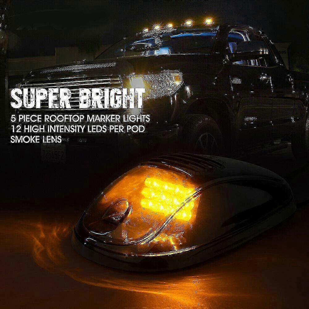 Stück Bernsteinfarbene Led-dachmarkierungsleuchten Für Ford Jeep Dodge Truck Suv-yujia Edition 0617