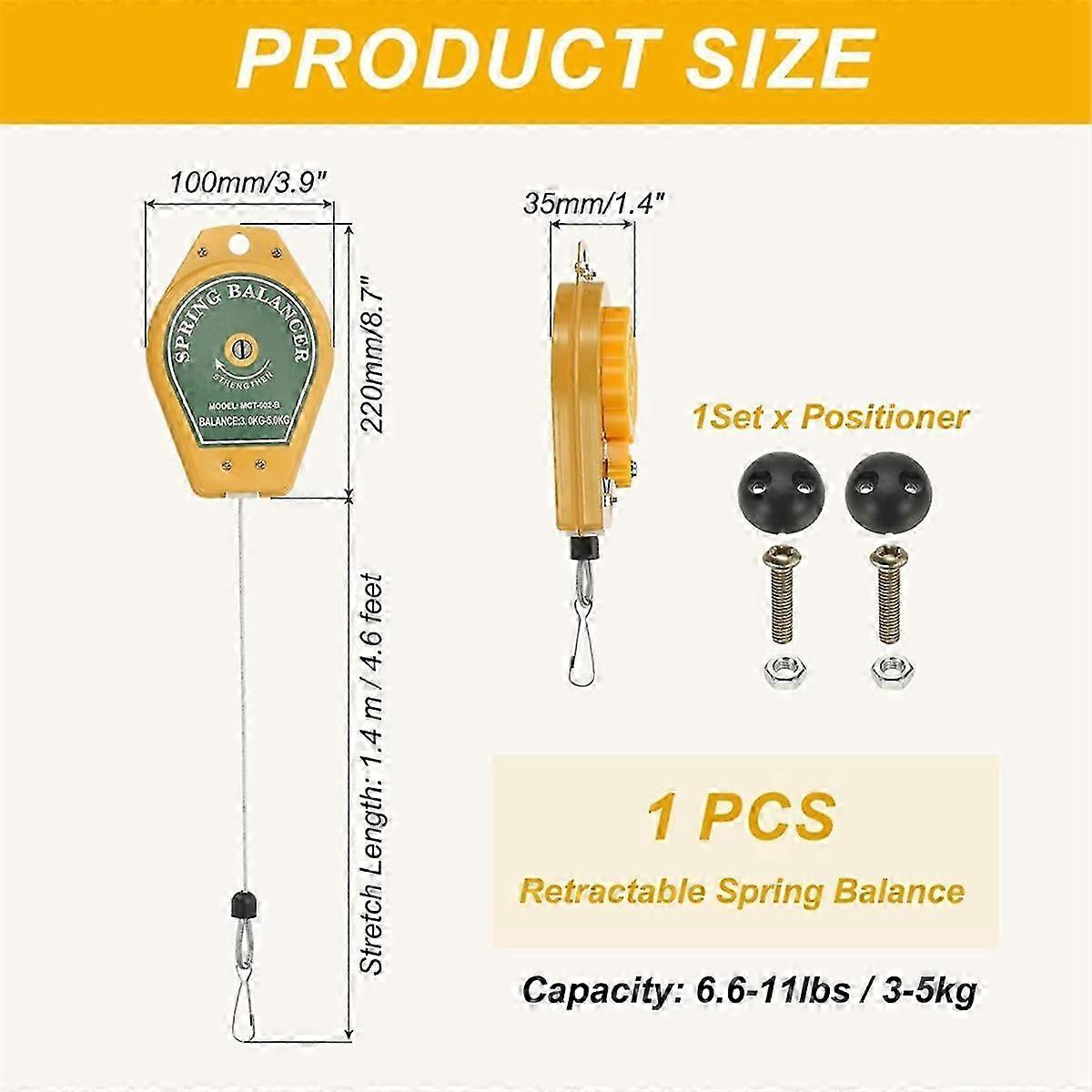 Einziehbarer Federauswuchtapparat, Lagerfederwerkzeug 6,6-11 Lbs (3-5 Kg) Ausgabe 0621