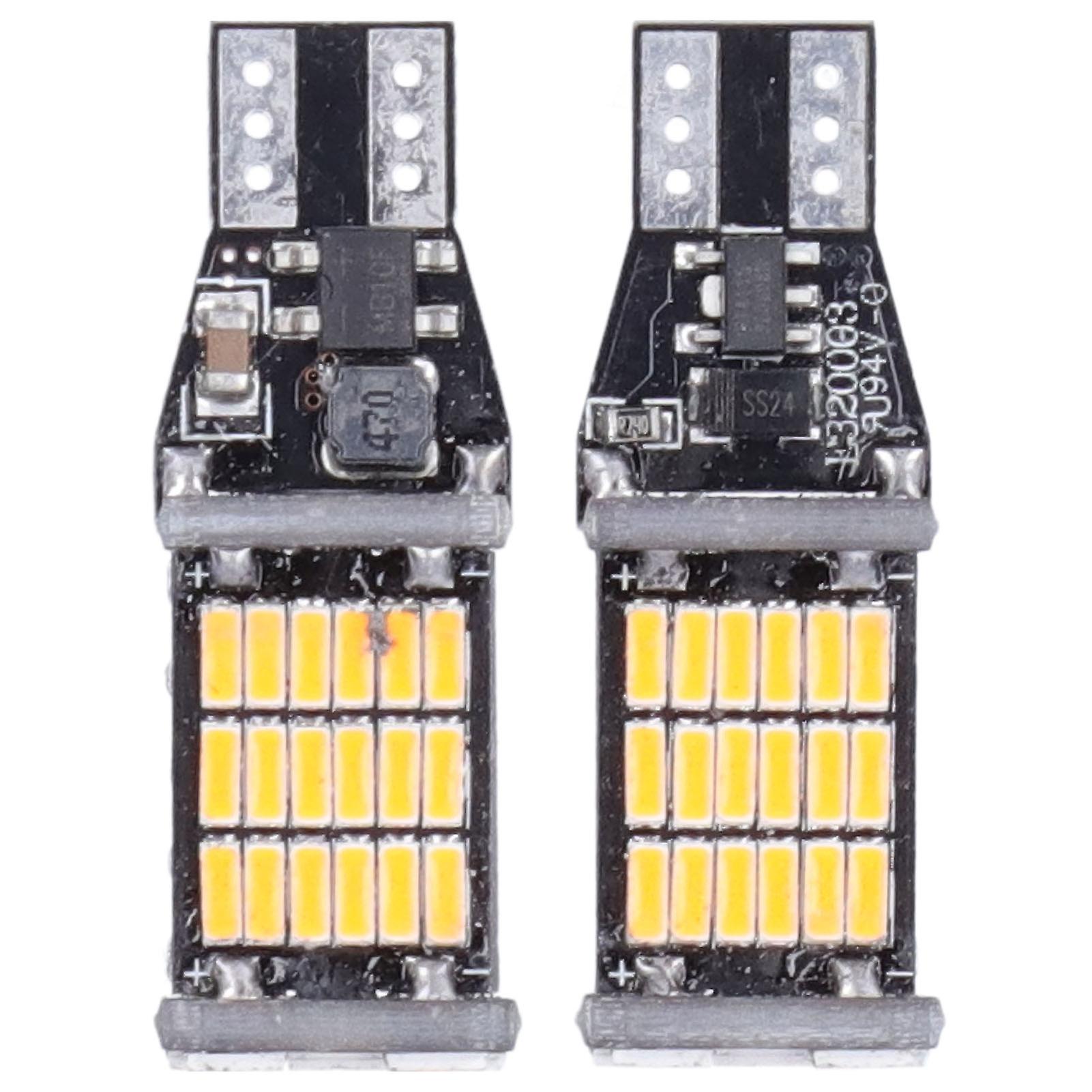 Stück Led-autolampen Für Rückfahr- Und Parkleuchten, Reparatur Und Wartung, Kfz-komponente Für T15- Und W16w-modelle, Gelbes Licht