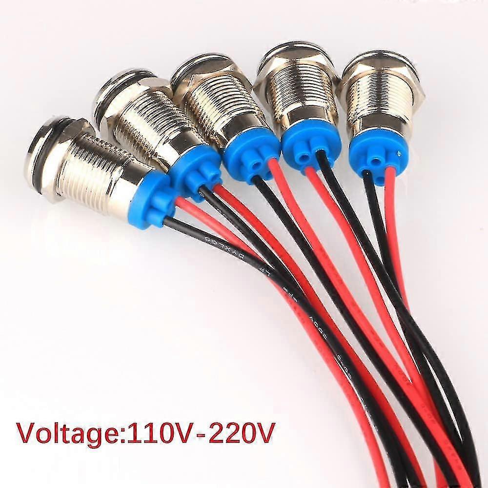 Stück 10 Mm 230 V Wechselstrom Led-metall-wasserdichte Kontrollleuchte (gelb) - Hao Hwy
