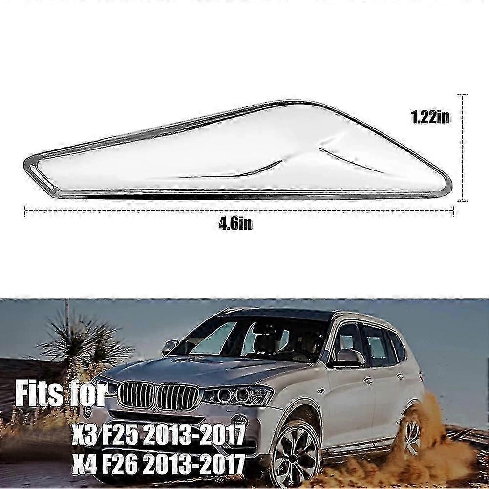Für Bmw X3 X4 F25 F26 2013-2017 Chrom-zierleiste Vorne Seitlich Für Seitenmarkierungsleuchte Mit Blinker, Lam Edition 0618