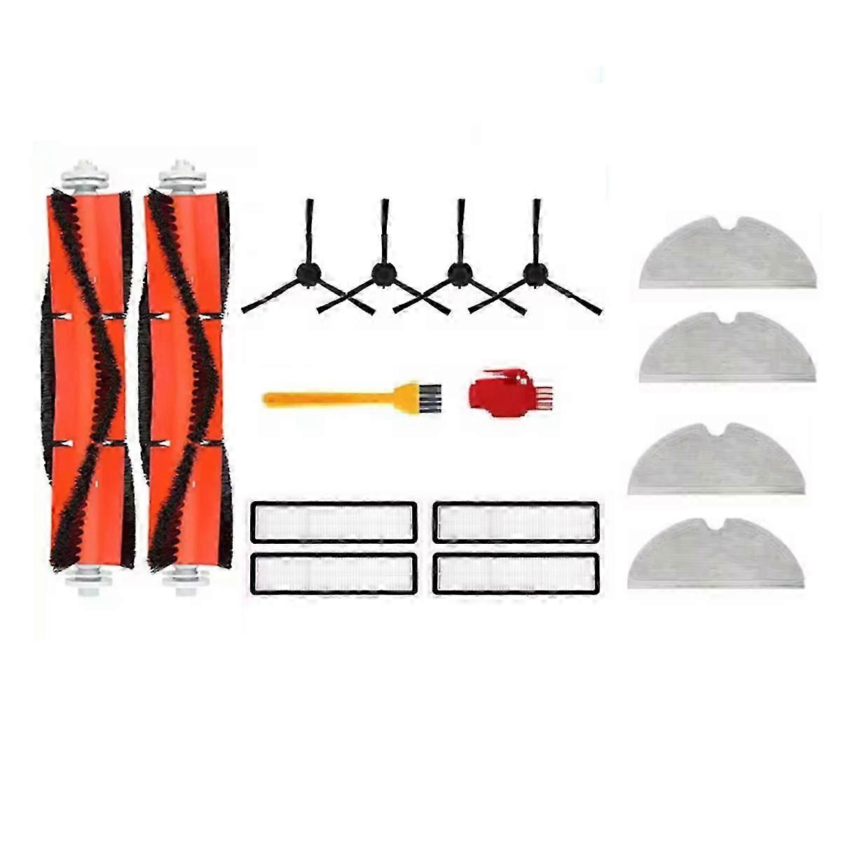 16-teiliges Set Mit Seitenbürstenwalze, Hepa-filter Und Wischpads Für Dreame D9, D9 Max, L10 Pro Saugroboter (ultra Durab Edition 0718)