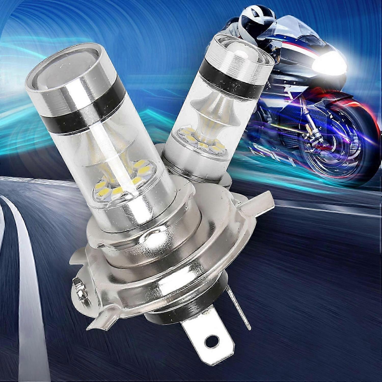 Stück H4 9003 Hb2 Led-motorradscheinwerferlampen Hid Fern- Und Abblendlicht 6500k Weiß
