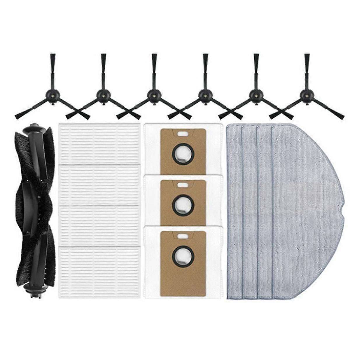18-teiliges Set Für Staubsauger Der Modelle Rv30 Max / Rv30 / Rv20 Max / Rv20: Haupt- Und Seitenbürsten, Filter, Reinigungstücher Und Staubbeutel