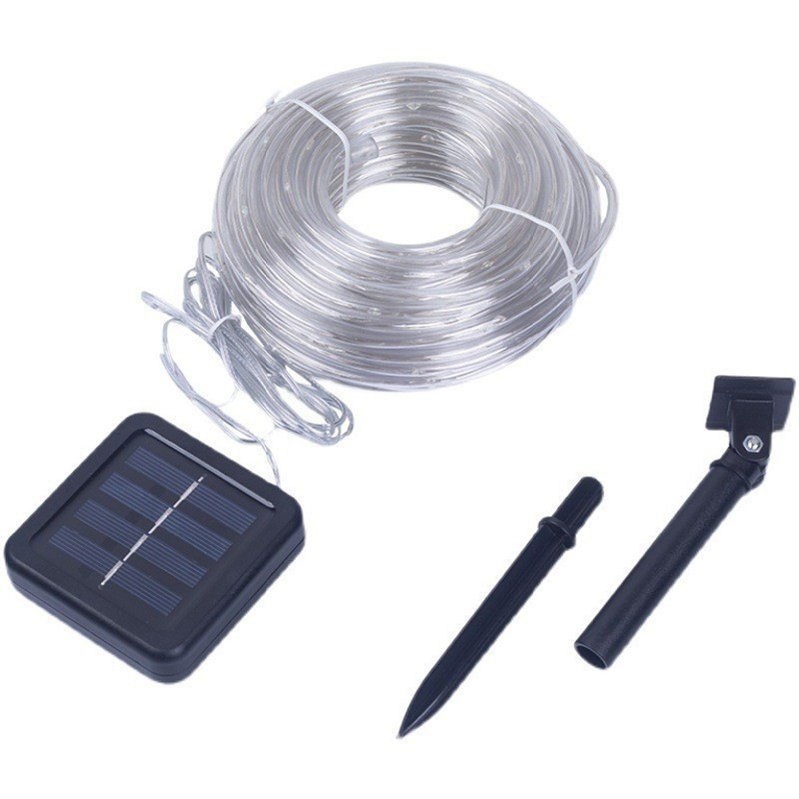 12 M Lange, Blaue Solar-led-lichterkette Mit 100 Leds, Ip65 Wasserdicht, Für Garten, Terrasse Und Außendekoration
