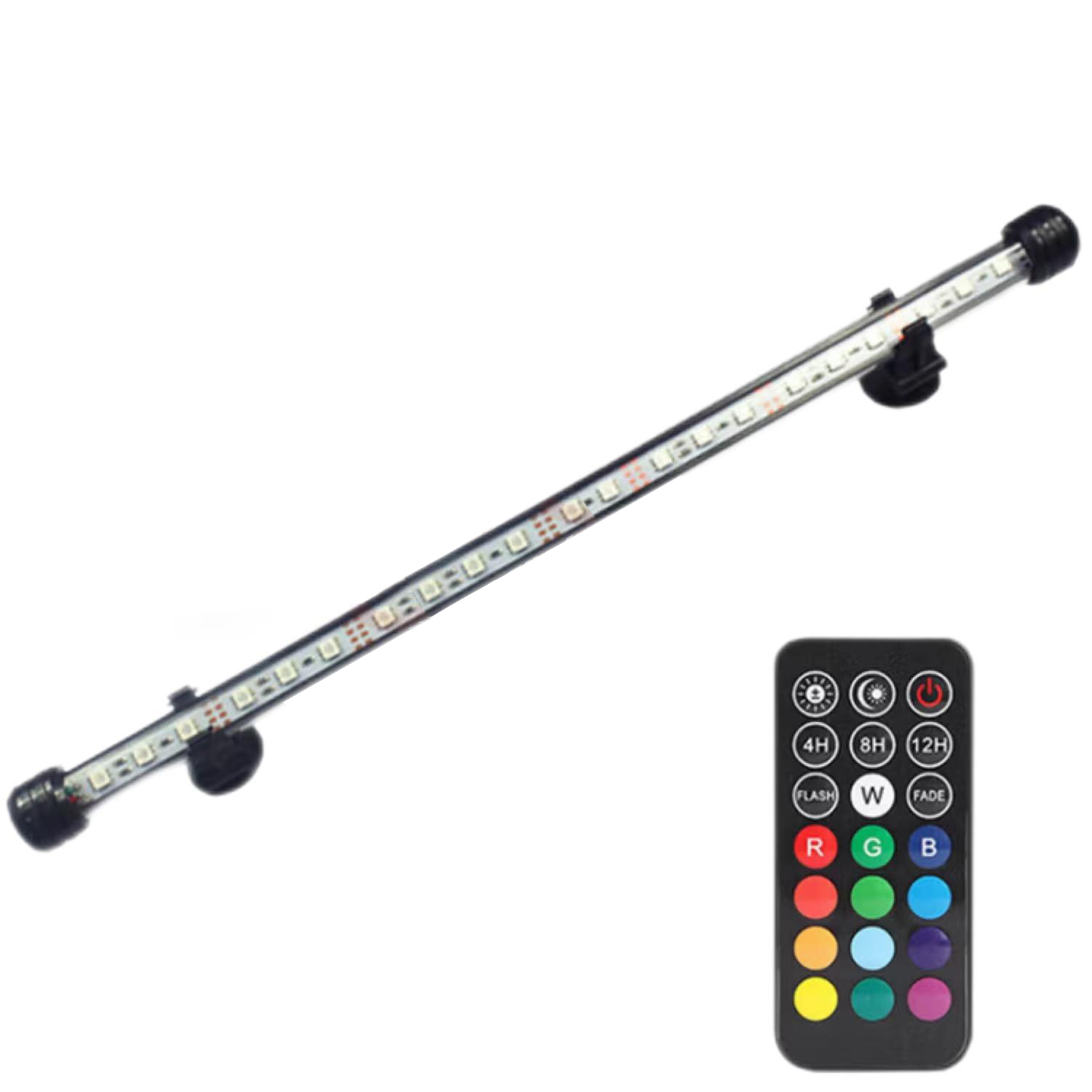 39 Cm Rgb-led-aquarienleuchte Mit Fernbedienung, Tropische Sonnenaufgangs-/sonnenuntergangsbeleuchtung, Acryl, 4,9 W