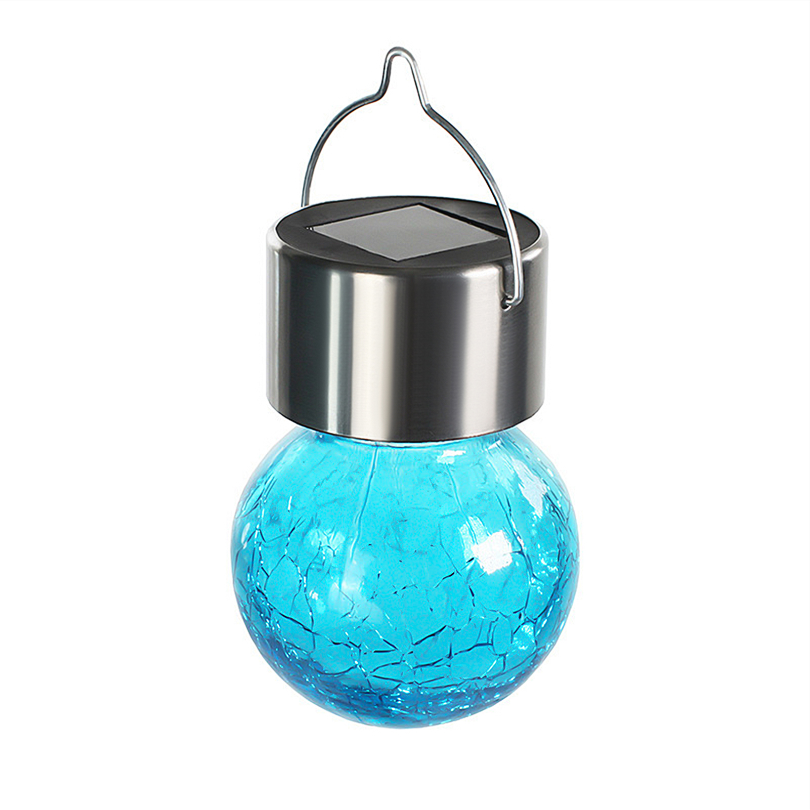 Solarbetriebene Lichterkette Für Den Außenbereich – Farbiges Crackle-glas, Ip65 Wasserdicht, Automatische Led-beleuchtung Für Garten, Terrasse Und Festliche Dekoration