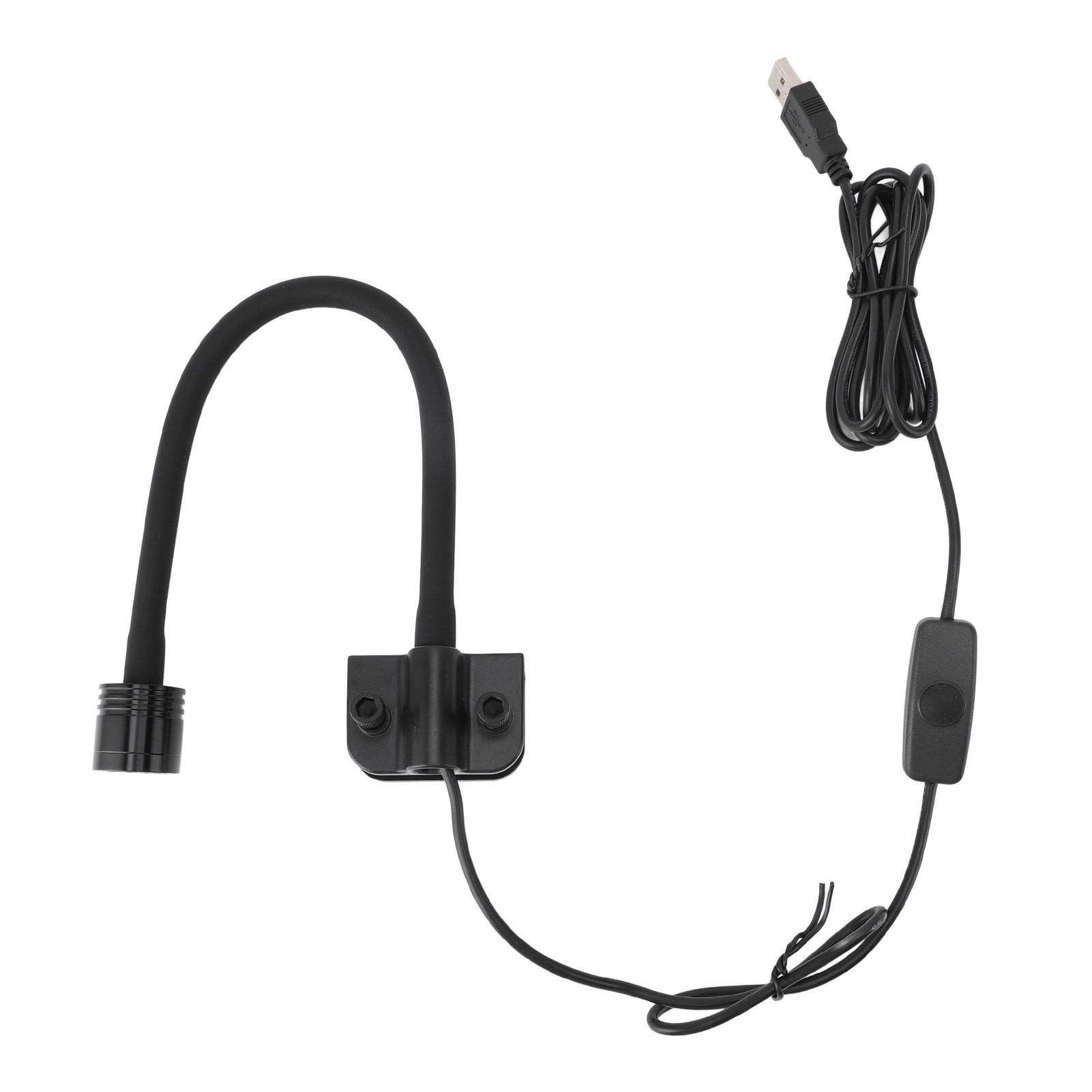 Markenlose Led-aquarienleuchte, Zum Anklemmen, Verstellbar, 360° Weißes Licht, Usb-betrieben, 1 W, Für Aquarien Von 11–23 Litern, Glas ≤ 10 Mm, Aluminium, Silikon