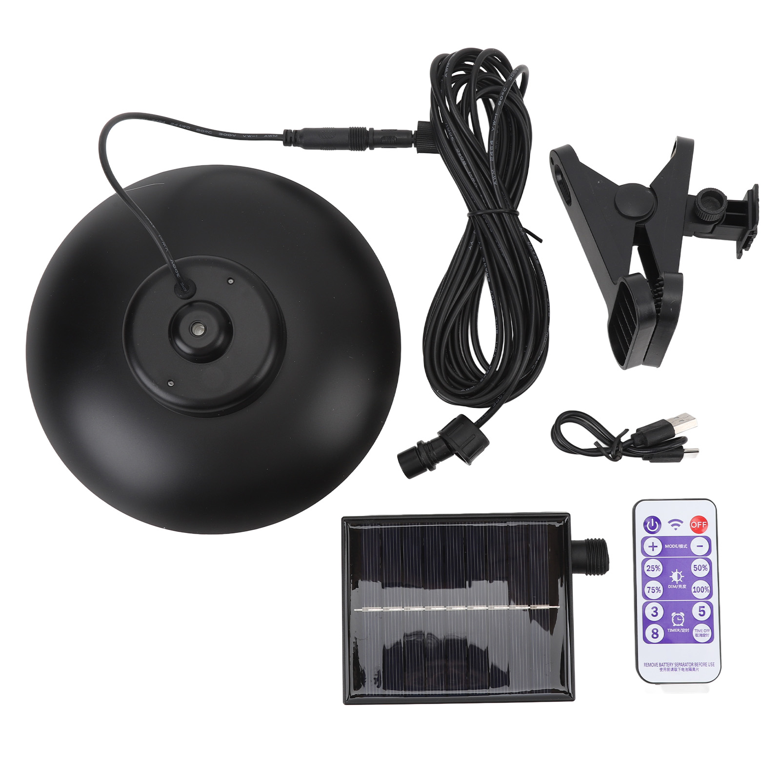 Toivize 1,2-w-solar-lichterkette Mit Sonnenschirm, Fernbedienung, 3 Farbtemperatureinstellungen, Wasserdichte Led-beleuchtung Für Garten Und Terrasse