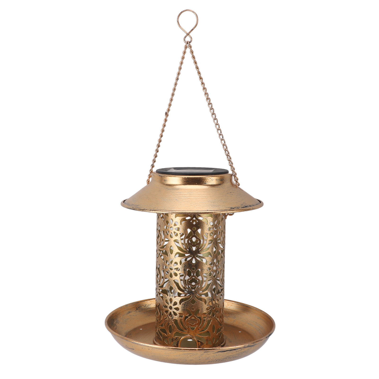 Hängende Solar-vogelfutterstation – Toivize – Leuchtturm-design Aus Schmiedeeisen, Wasserdicht Für Garten, Terrasse, Außendekoration, Mit Integrierter Beleuchtung