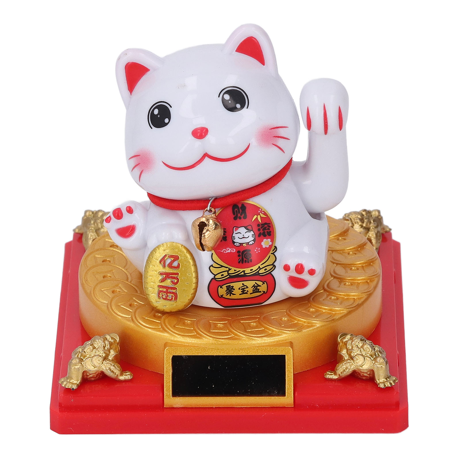 Toivize Solar Lucky Cat Automatisches Modell Dekorative Kunststofffigur Für Büro Und Auto, Batterielos
