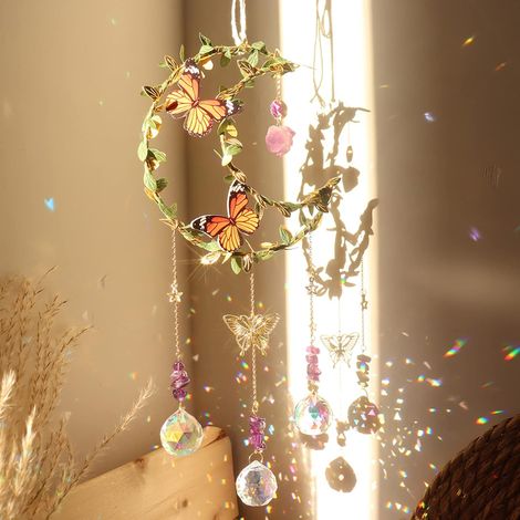 Bunte, Regenbogenfarbene Kristall-sonnenfänger, Sonnenfänger-anhänger, Kristall-sonnendekoration, Sonnenfänger-ornament, Zum Aufhängen Für Fenster Oder Garten