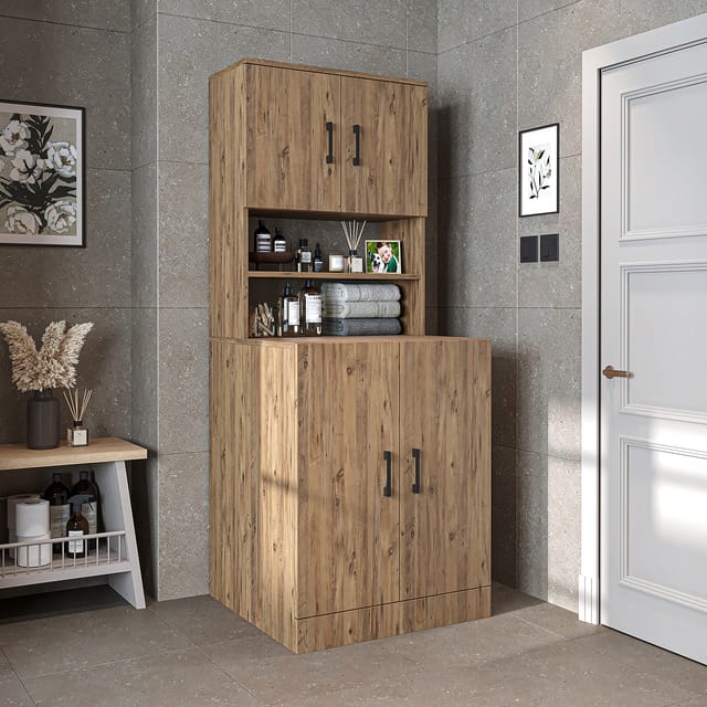 Roomart Atlantic-i Waschmaschinen-überbauschrank, Eiche