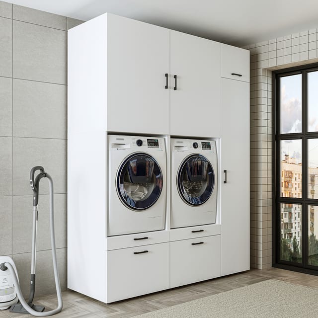 Roomart S2 Waschmaschinen-doppelschrank 179 Cm, Eiche