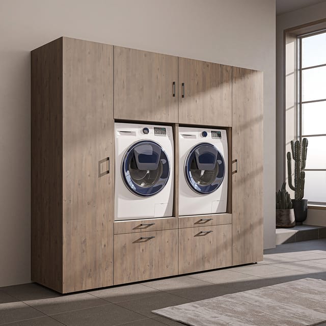Roomart Waschmaschinen-doppelschrank 224 Cm, Eiche