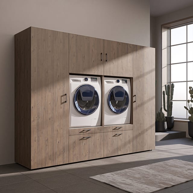 Roomart Waschmaschinen-schrankwand 254 Cm, Eiche
