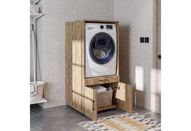 Roomart Waschmaschinenschrank 67 Cm, Eiche