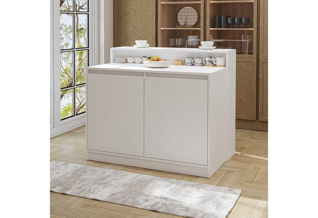 Roomart Cortado Kücheninsel 120 Cm Breit, Weiß