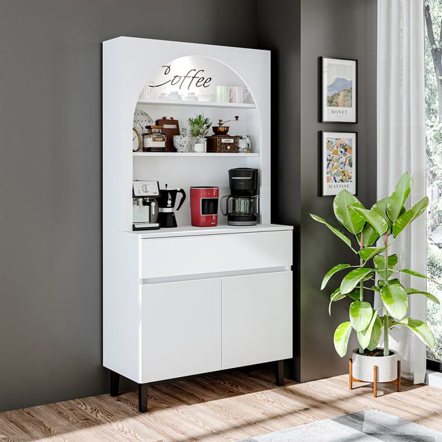 Roomart Venedik Küchenschrank 90 Cm Breit, Weiß