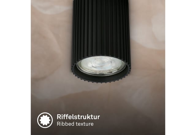 Briloner Deckenlampe Schwenkbar 32x7x9 Cm Gu10 Fassung Max. 9w 2-flammig Schwarz - Deckenstrahler Wohnzimmer Flur Küche Büro