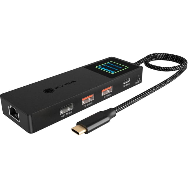 Icy Box Spade Dock 4038 7-in-1 Dockingstation Externe Gehäuse